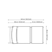 Outdoor Chair and Foot Stool Laroc natural teak faux rattan