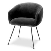 Dining Chair Elbury savona dark grey velvet