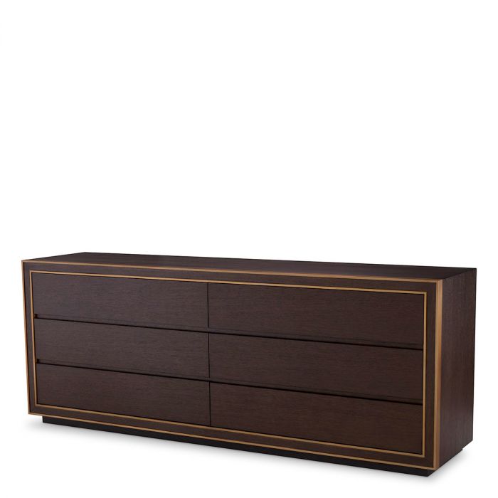 Drawer Dresser Camelot L brown oak veneer – Lujo Luxury Living