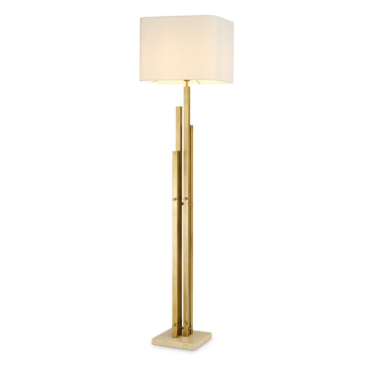 Floor Lamp Destino vintage brass finish incl shade