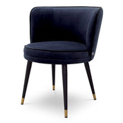 Dining Chair Grenada savona midnight blue velvet