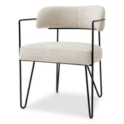 Dining Chair Giuseppe bouclé chalk white