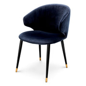 Dining Chair Volante with arm savona midnight blue
