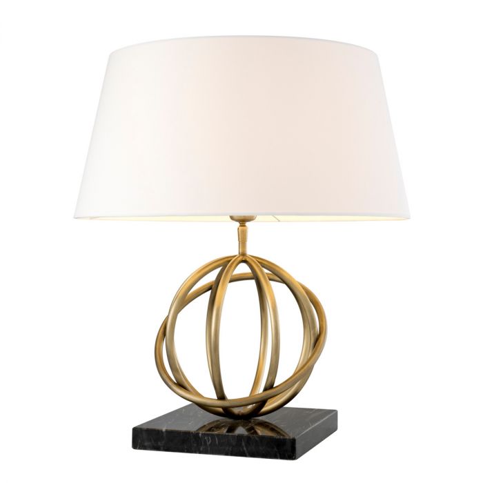 Table Lamp Edition antique brass finish incl shade