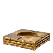 Ashtray Bamboo vintage brass finish