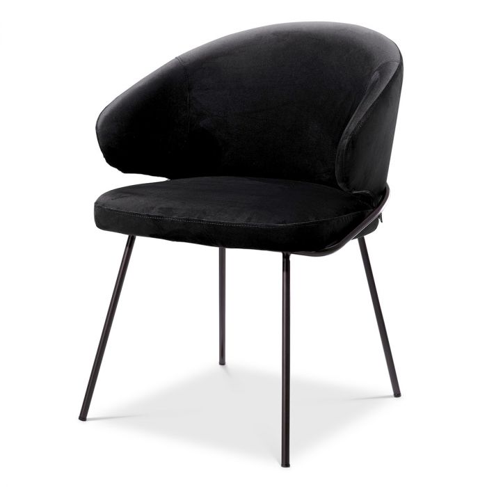 Dining Chair Kinley roche black velvet