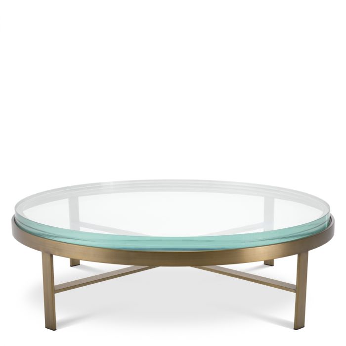 Coffee Table Hoxton brushed brass finish