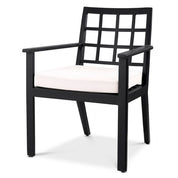 Outdoor Dining Chair Cap-Ferrat black sunbrella canvas