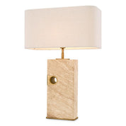 Table Lamp Sebago travertine incl shade