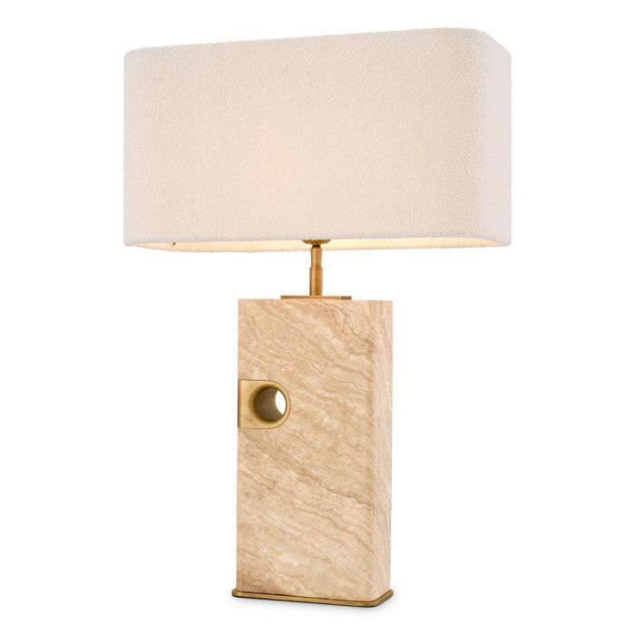 Table Lamp Sebago travertine incl shade