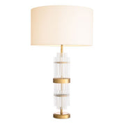 Table Lamp East antique brass finish incl shade