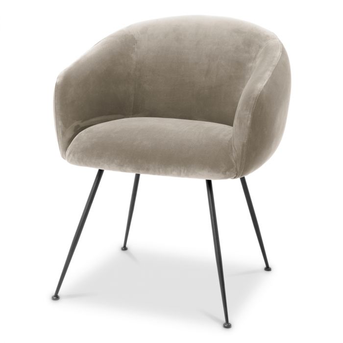Dining Chair Elbury savona greige velvet
