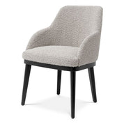 Dining Chair Costa with arm bouclé grey