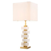 Table Lamp Amber alabaster incl shade