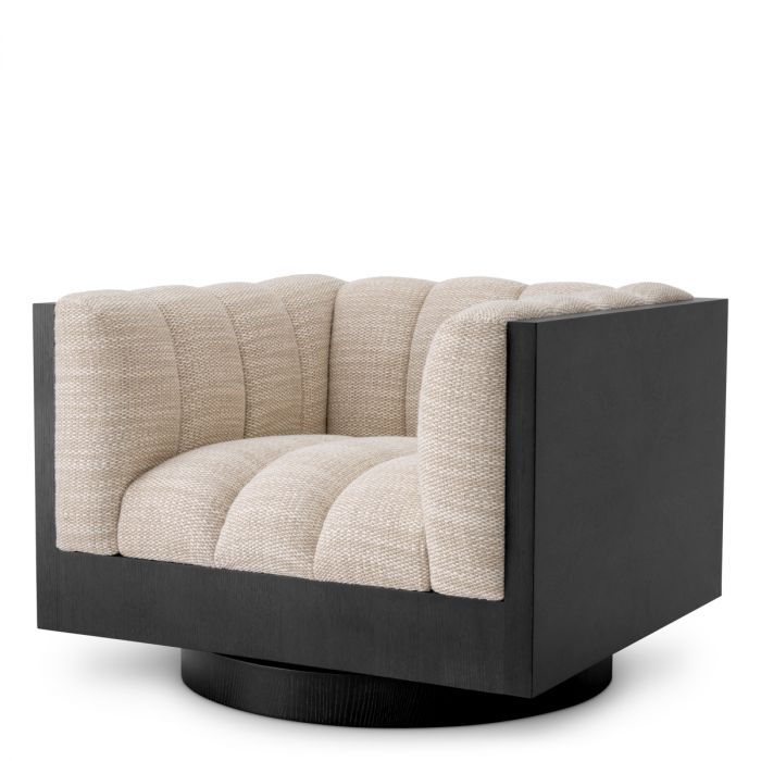Swivel Chair Davide skyward sand