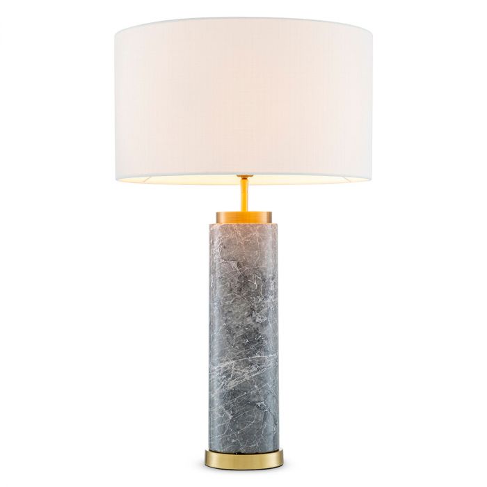 Table Lamp Lxry grey marble incl shade