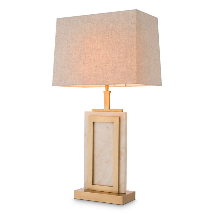Table Lamp Murray travertine incl shade