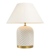 Table Lamp Savona white ceramic incl shade