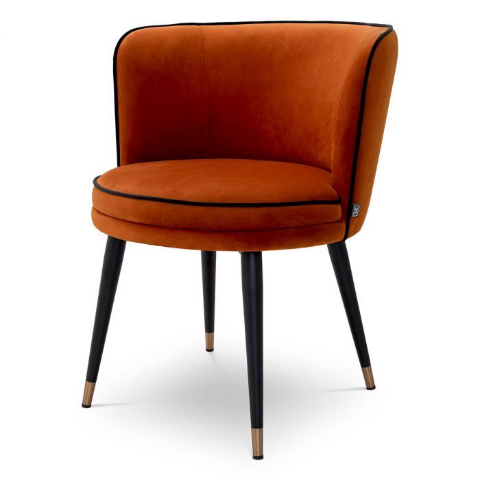 Dining Chair Grenada savona orange velvet