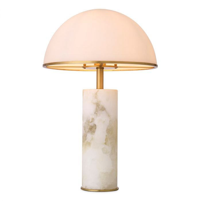 Table Lamp Vaneta antique brass finish alabaster