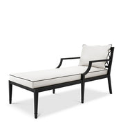 Outdoor Chaise Longue Bella Vista black sunbrella canvas