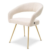 Dining Chair Bravo bouclé cream