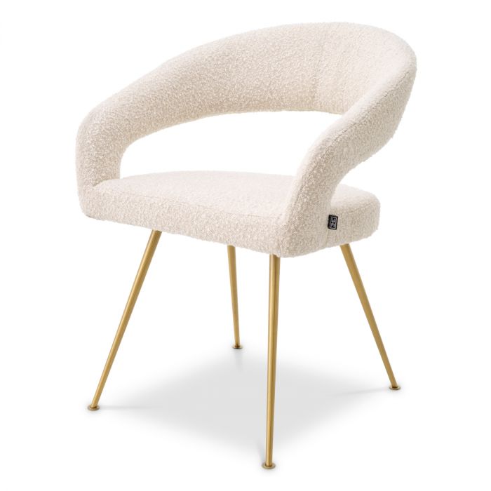 Dining Chair Bravo bouclé cream