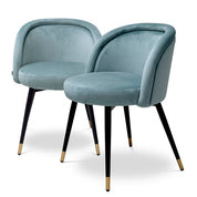 Dining Chair Chloé savona blue velvet set of 2