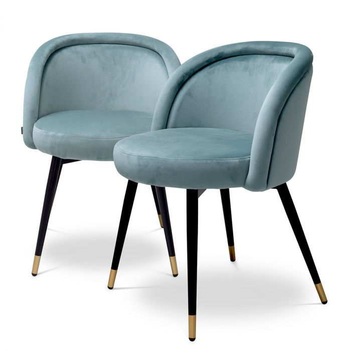 Dining Chair Chloé savona blue velvet set of 2