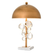Table Lamp Floral ant brass finish incl shade