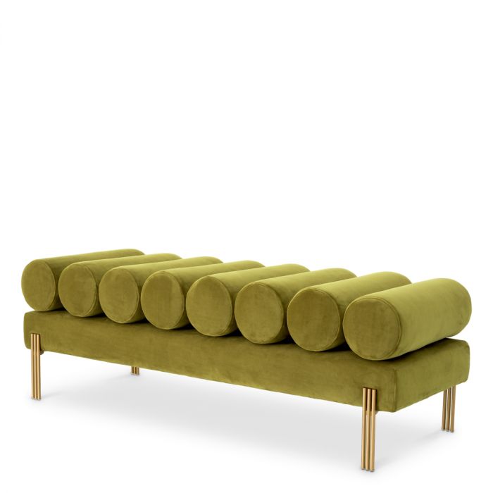 Bench Oxley savona vintage green velvet brushed brass finish