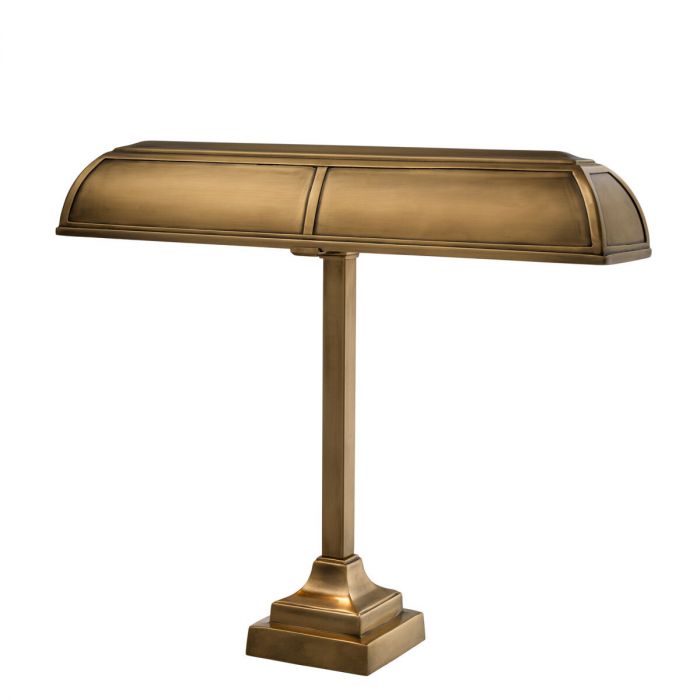 Desk Lamp Banker Trust antique brass finish