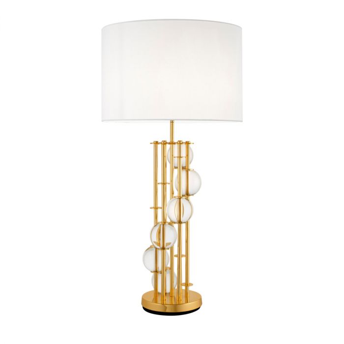 Table Lamp Lorenzo gold finish incl white shade