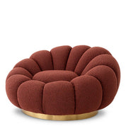 Swivel Chair Mello bouclé rouge