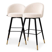 Bar Stool Cooper bouclé cream set of 2