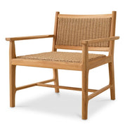 Outdoor Chair Pivetti natural teak faux rattan