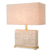 Table Lamp Newton S travertine incl shade