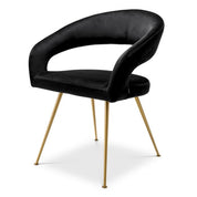 Dining Chair Bravo roche black velvet