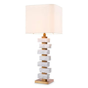 Table Lamp Amber L rough marble incl shade