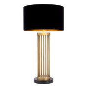 Table Lamp Condo antique brass finish incl shade