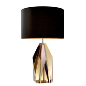 Table Lamp Setai amber crystal glass incl shade