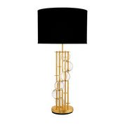 Table Lamp Lorenzo gold finish incl black shade