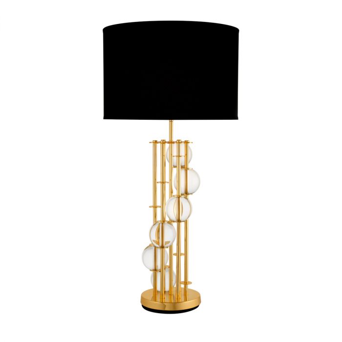 Table Lamp Lorenzo gold finish incl black shade