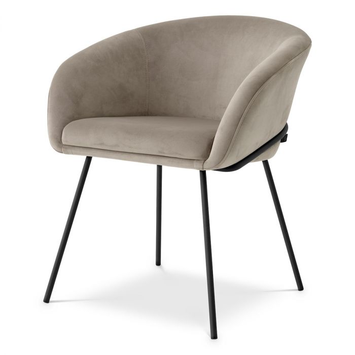 Dining Chair Campus savona greige velvet