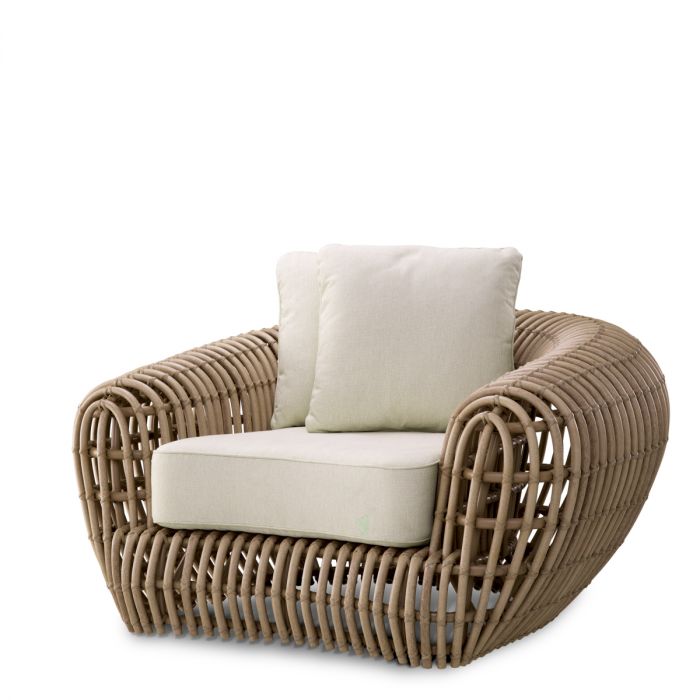 Outdoor Chair Siderno viola sand faux rattan
