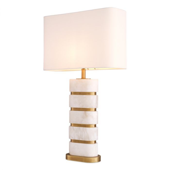 Table Lamp Newall alabaster incl shade