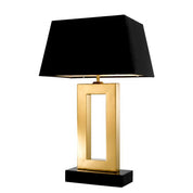 Table Lamp Arlington gold finish incl black shade