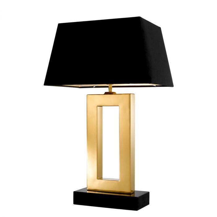 Table Lamp Arlington gold finish incl black shade