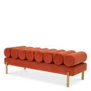 Bench Oxley savona orange velvet brushed brass finish