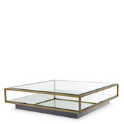 Coffee Table Tortona L brushed brass finish